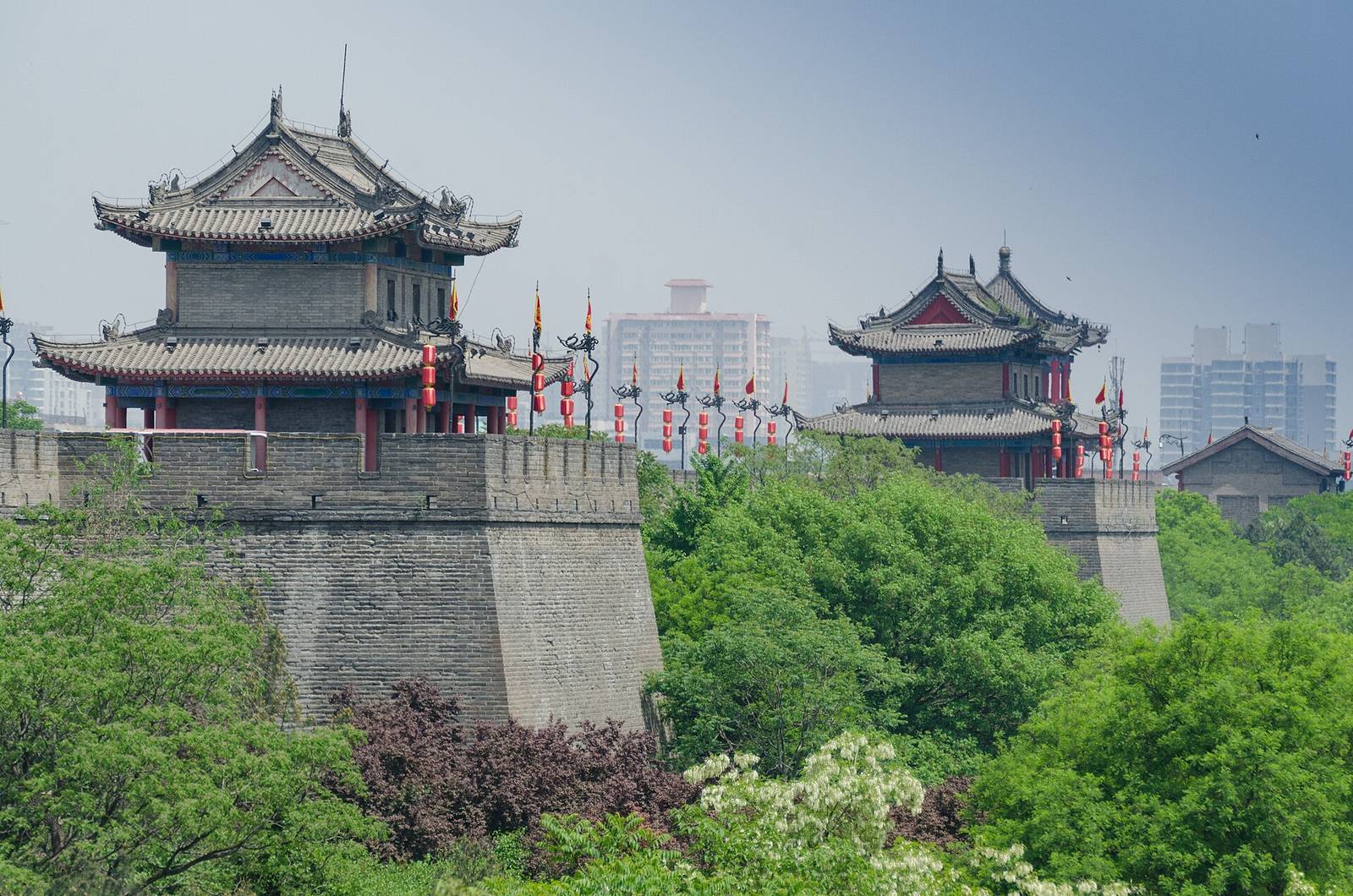 Gate towers on the Xi'an city wall